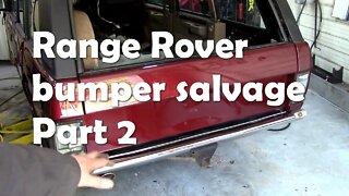 Range Rover. Trying to salvage the chrome bumper the best we can. Pt2 Pressing out the bends