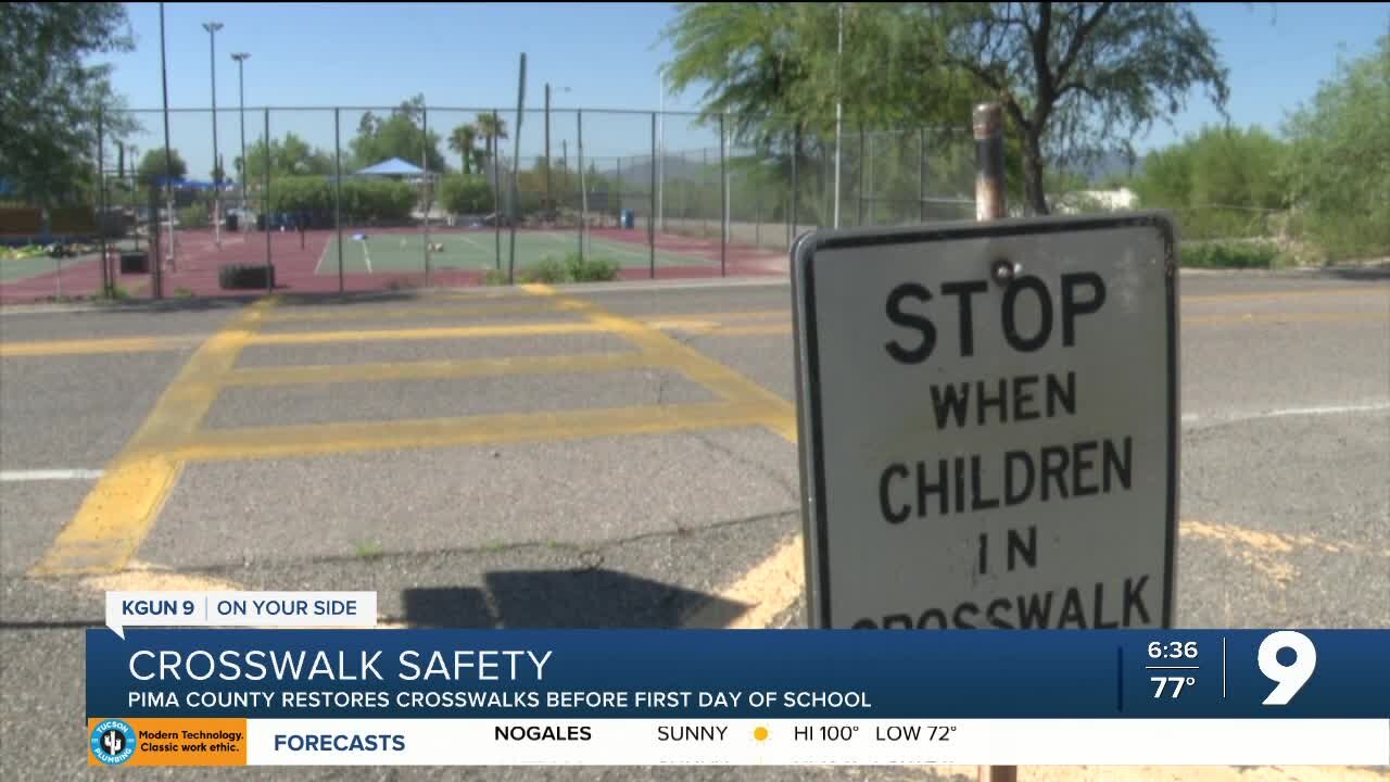 Pima County restores crosswalks ahead of school year
