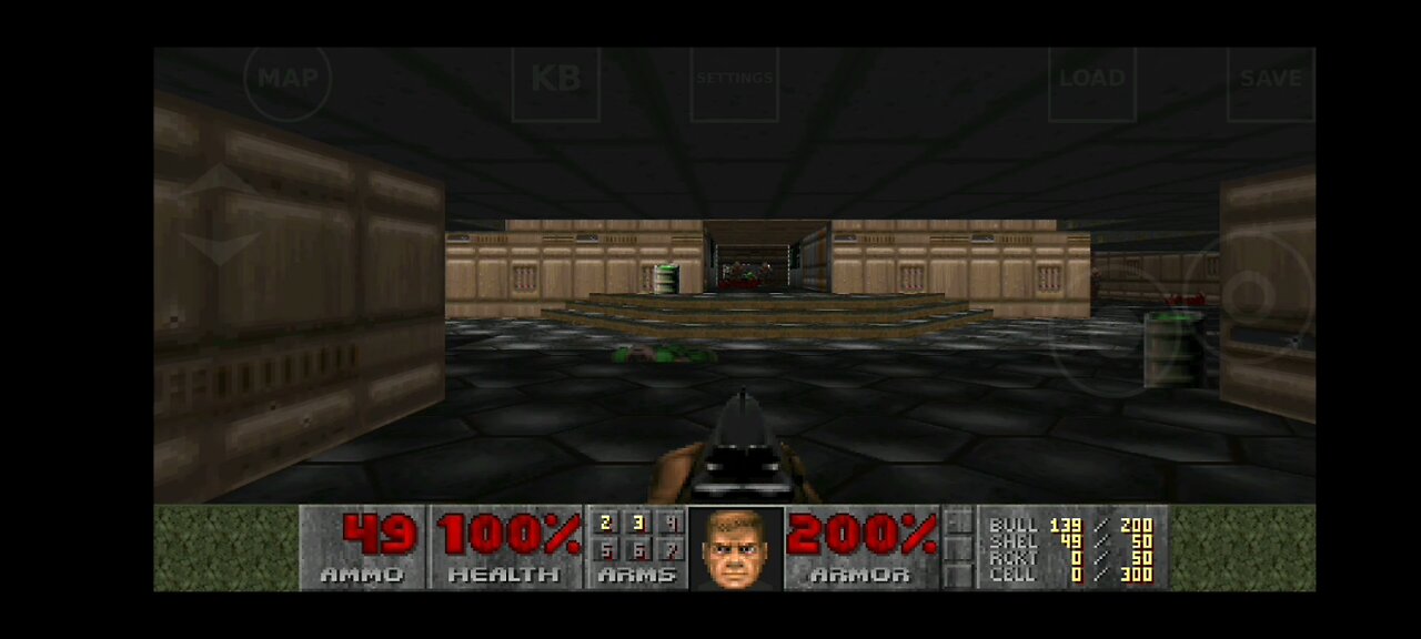 Ultimate doom 100% playtrough mobile (using freedoom) E1m2