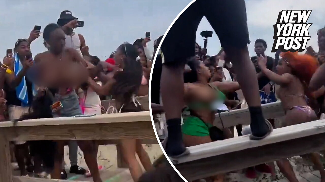 Spring breakers go wild in chaotic footage of booze-soaked brawls, Savannah beach flooded with trash