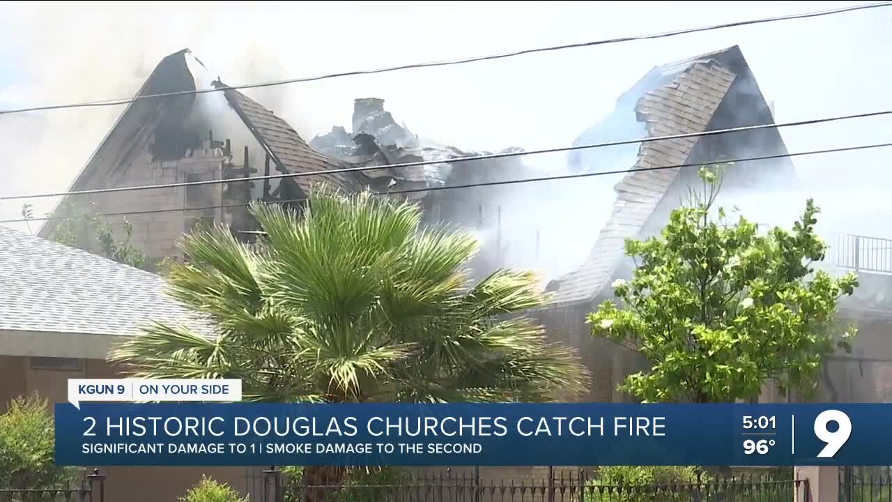 2 historic Douglas churches catch fire