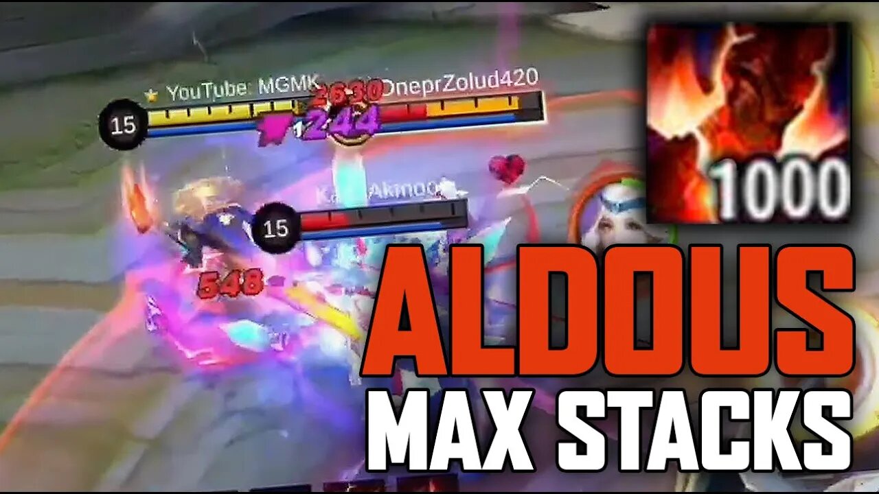 ALDOUS 1000 STACKS - ALDOUS MAX STACKS - ALDOUS COLLECTOR SKIN GAMEPLAY - MLBB #mlbbAldous