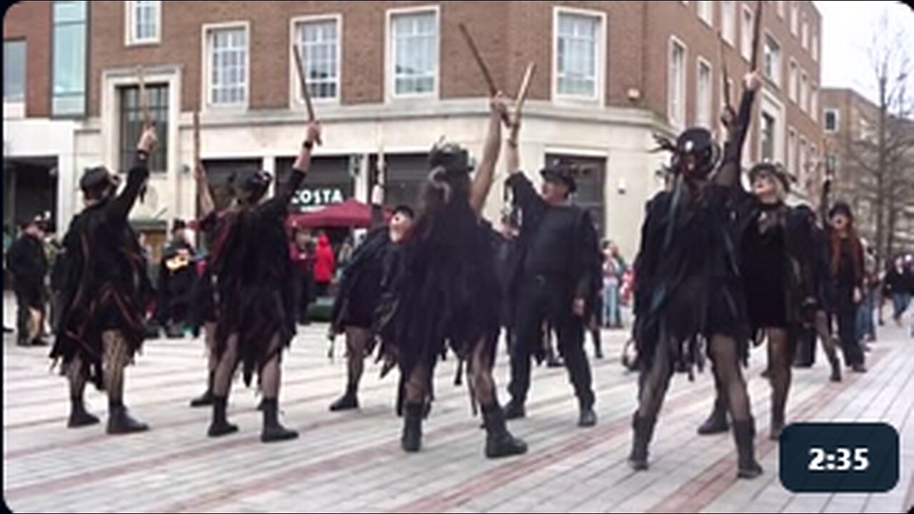 Beltane Border Morris - Vixana Exeter 4 Feb 23