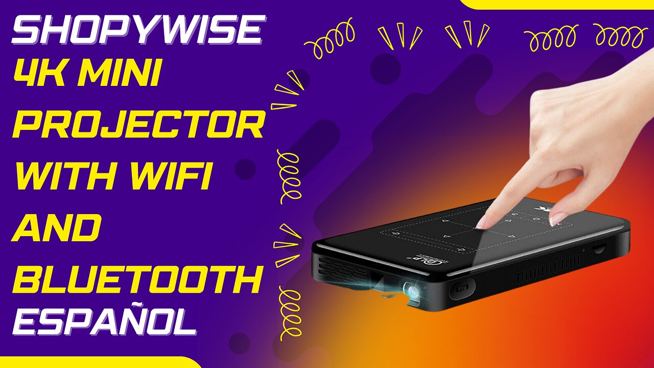 Mini Proyector Cuatro K Con WiFi y Bluetooth