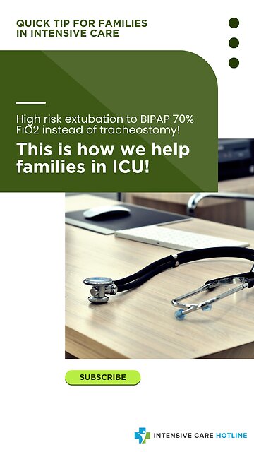 High Risk Extubation to BiPAP 70% FiO2 Instead of Tracheostomy! This is How We Help Families in ICU!