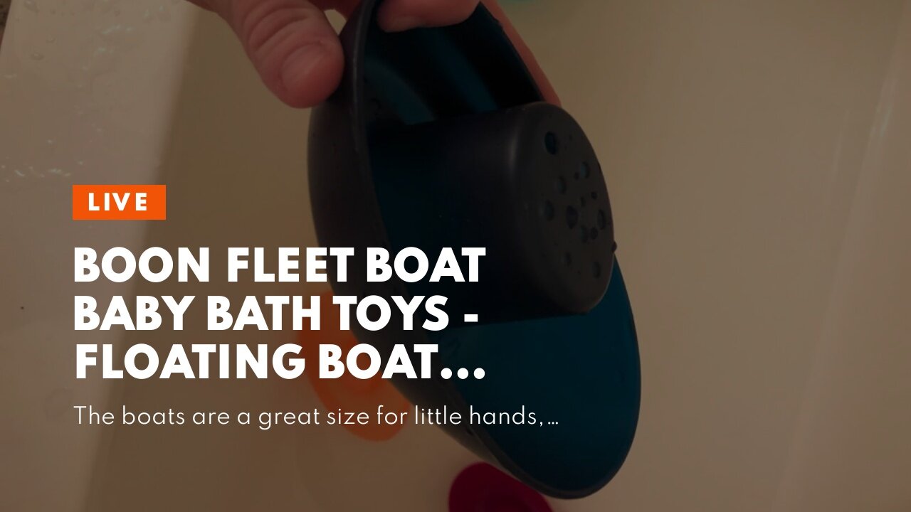 Boon FLEET Boat Baby Bath Toys - Floating Boat Toddler Toys for Bath - Ages 9 Months and Up - 5...