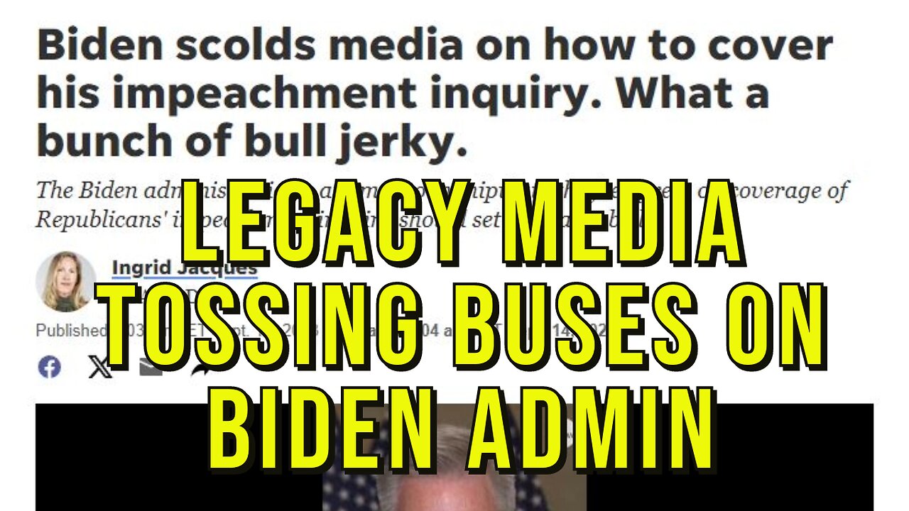 Legacy Media Turning On Biden Administration At A Curious Time... "Change Of Batter" Coming?