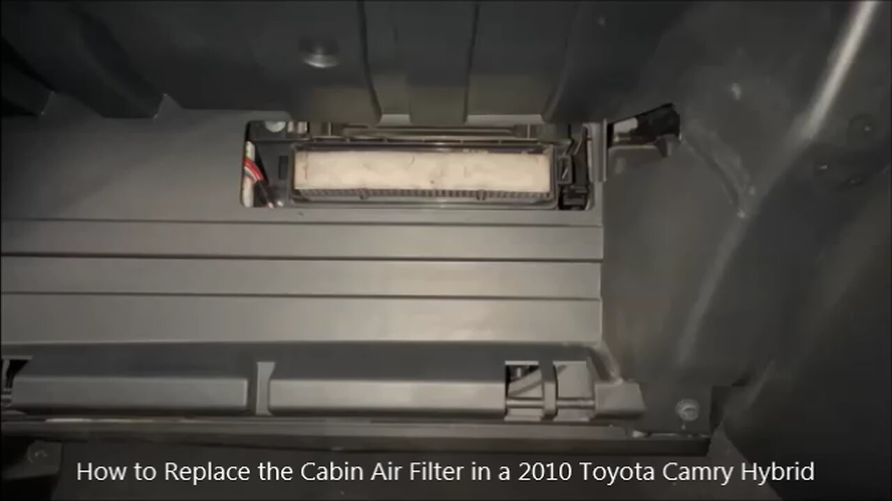 How to Replace the Cabin Air Filter in a 2010 Toyota Camry Hybrid