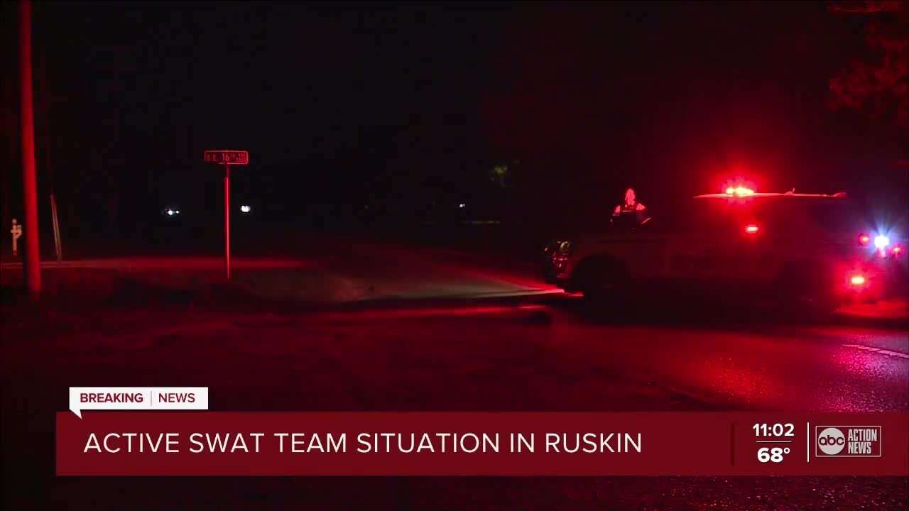 HCSO on scene of 'very active' barricade situation in Ruskin