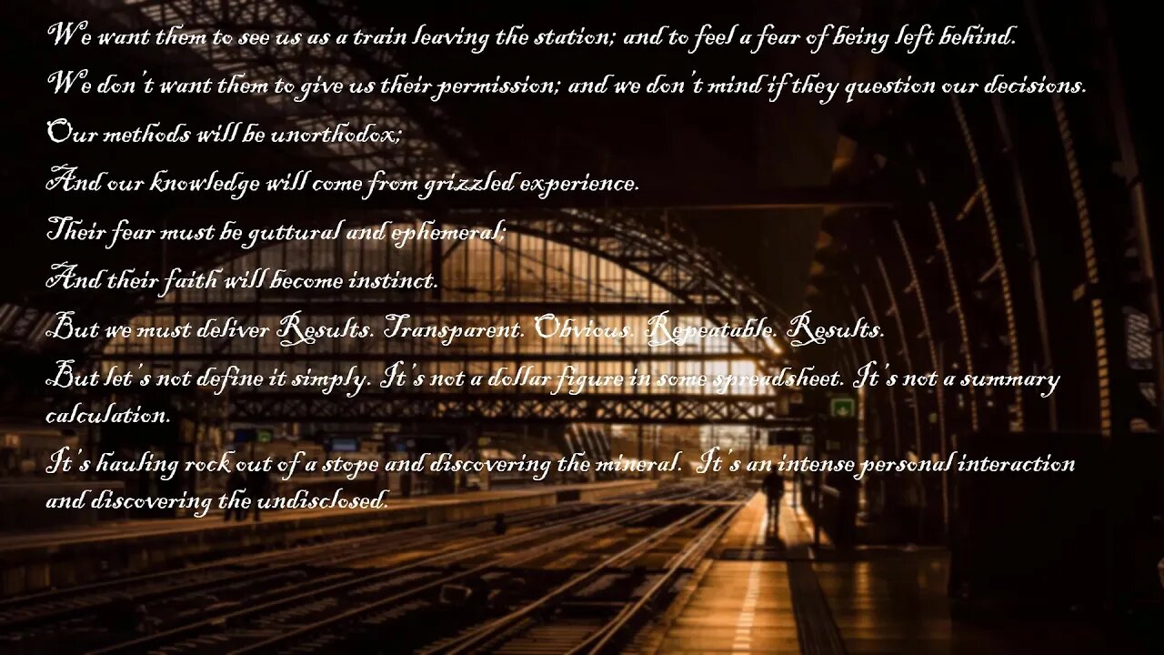 Train Station Motivation