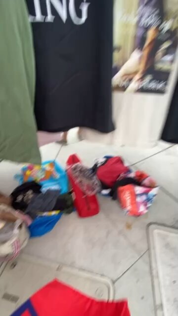 Trump merchandise at a rally