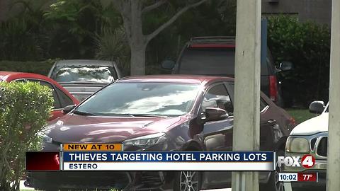 Thieves target trucks in hotel parking lots