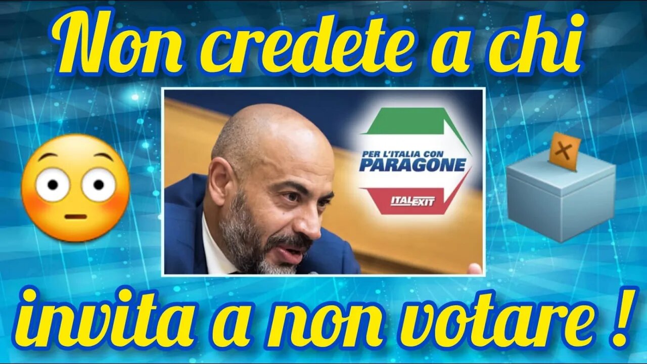 Paragone infuriato con chi sta dicendo di non votare!
