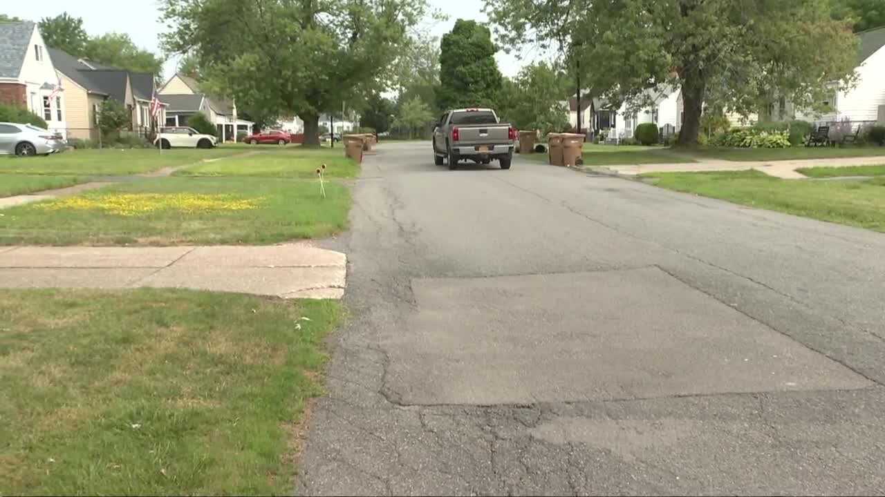 Driving through dips on Oehman Blvd. in Cheektowaga