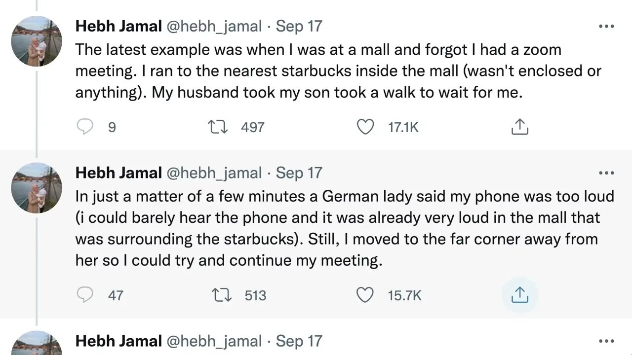 「在德國生活了大約兩年後，我可以自信地說，如果沒有丈夫或至少有家人陪伴，我無法獨自離開家。」