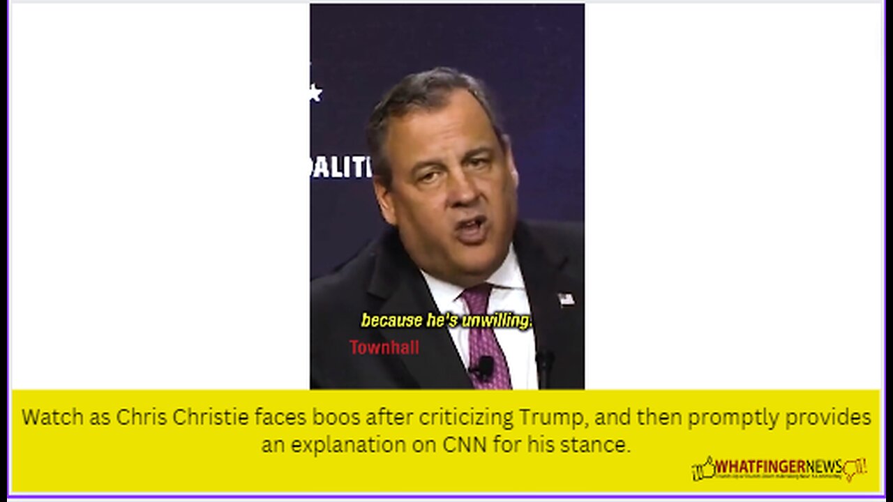 Watch as Chris Christie faces boos after criticizing Trump, and then promptly provides