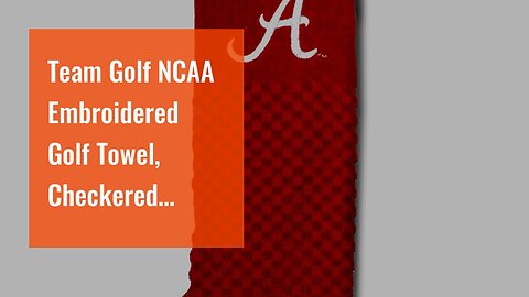 Team Golf NCAA Embroidered Golf Towel, Checkered Scrubber Design, Embroidered Logo