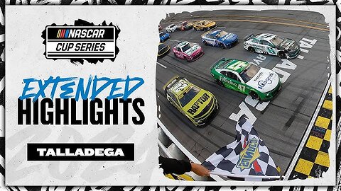 NASCAR Official Extended Highlights | Talladega ends in three-wide photo finish