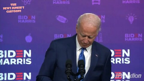 Biden looks completely exhausted while finally answering questions.