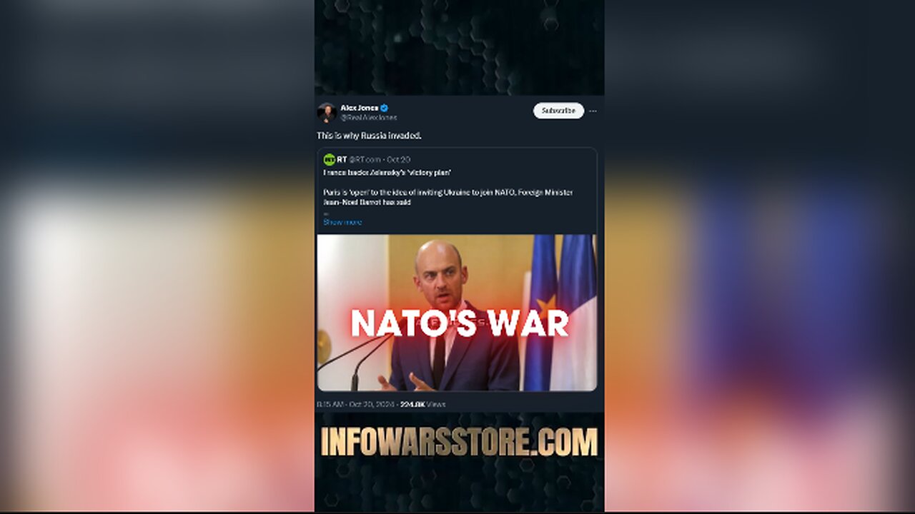 NATO Provoked Russia - Alex Jones on X