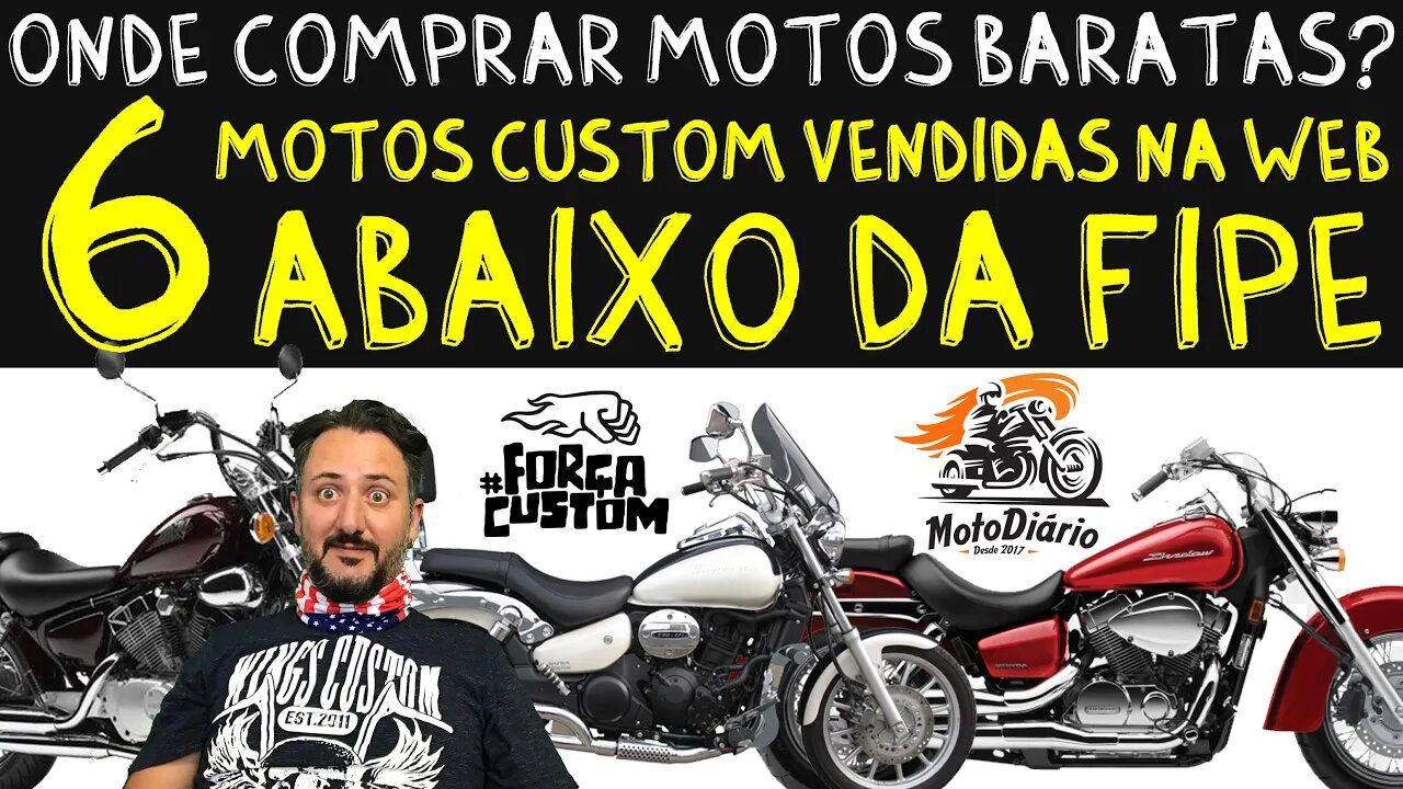 Onde Encontrar MOTO BARATA? 6 motos CUSTOM vendidas na WEB, ABAIXO DA FIPE