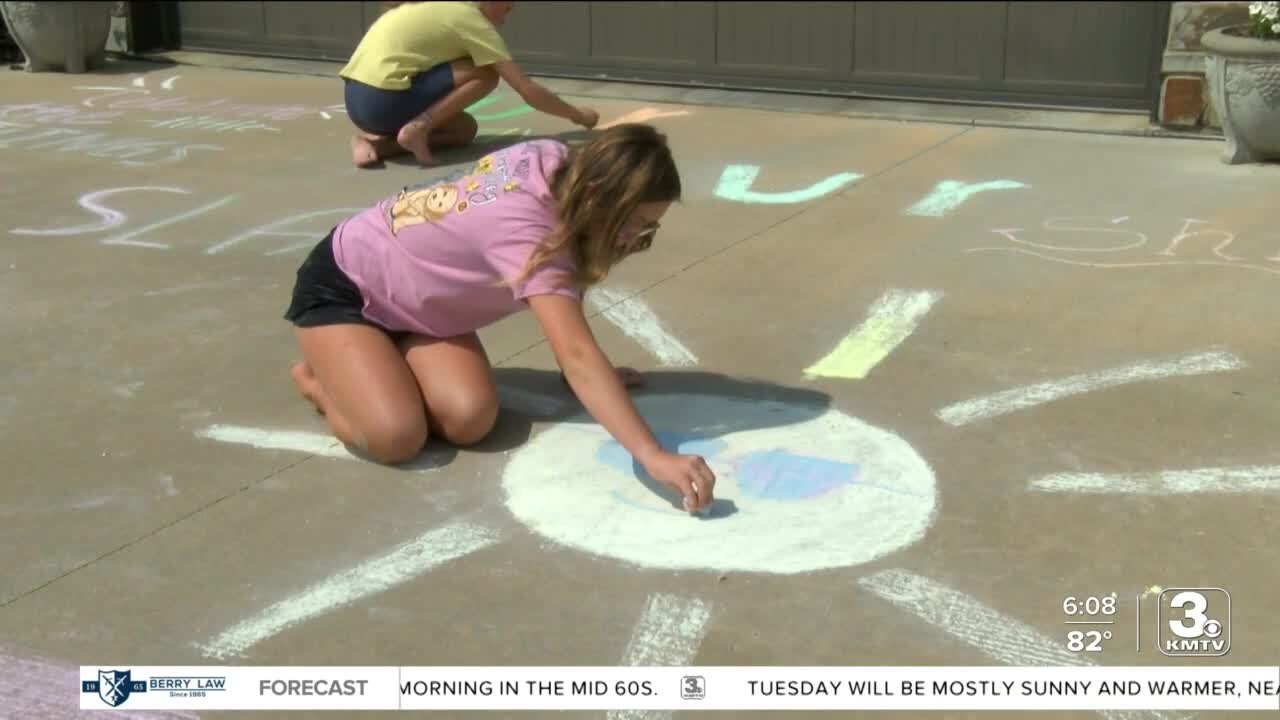 The Kim Foundation uses chalk and creativity to promote Suicide Prevention Week in Omaha