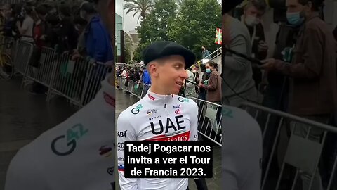 Invitación de Tadej Pogacar para seguir el Tour de Francia 2023.