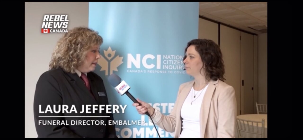 Laura Jeffery funeral Director/Embalmer speaks at National Citizens Inquiry (NCI) Toronto ￼