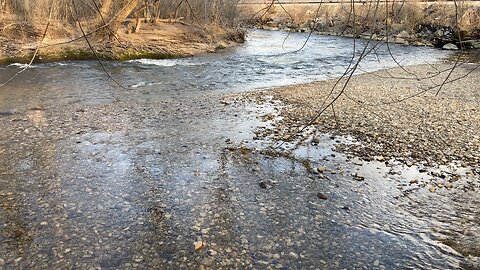 Soil erosion cleared up. River running clear again