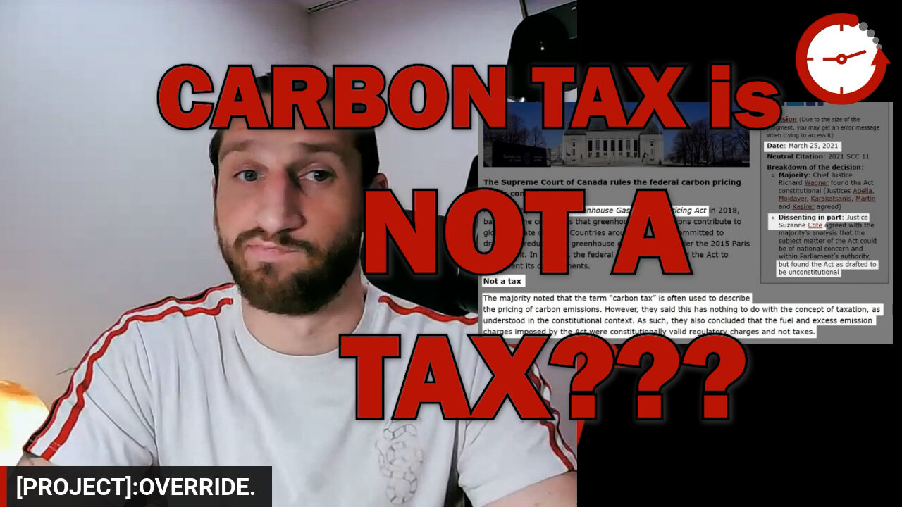 Carbon Tax is NOT A TAX (Judge says): OVERRIDE Phase 2 Complete.