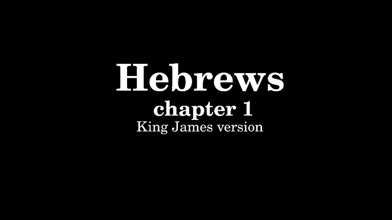 Hebrews 1 King James version