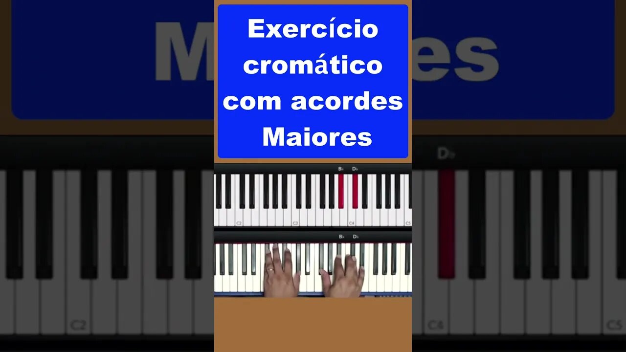 Exercício cromático com acordes maiores