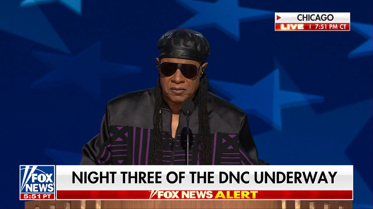 Stevie Wonder Addresses The DNC