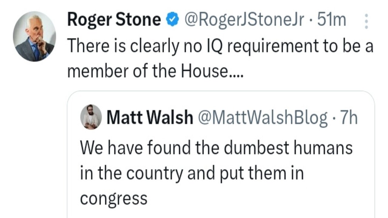 There is Clearly No IQ Requirement to be a Member of the House of Representatives