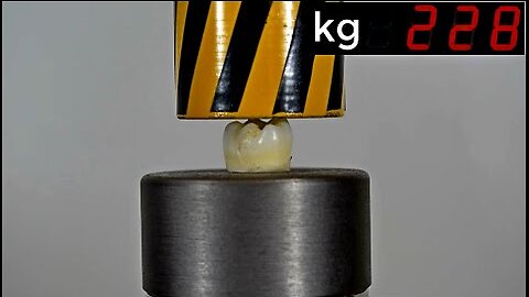 HYDRAULIC PRESS VS HUMAN TOOTH, HOW STRONG IS THE TOOTH