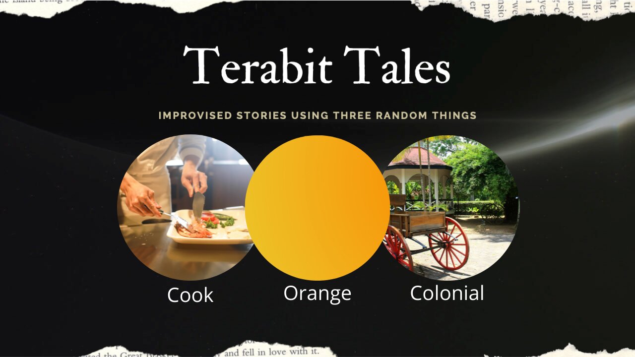 A cook in colonial America times explores new recipes, in orange?