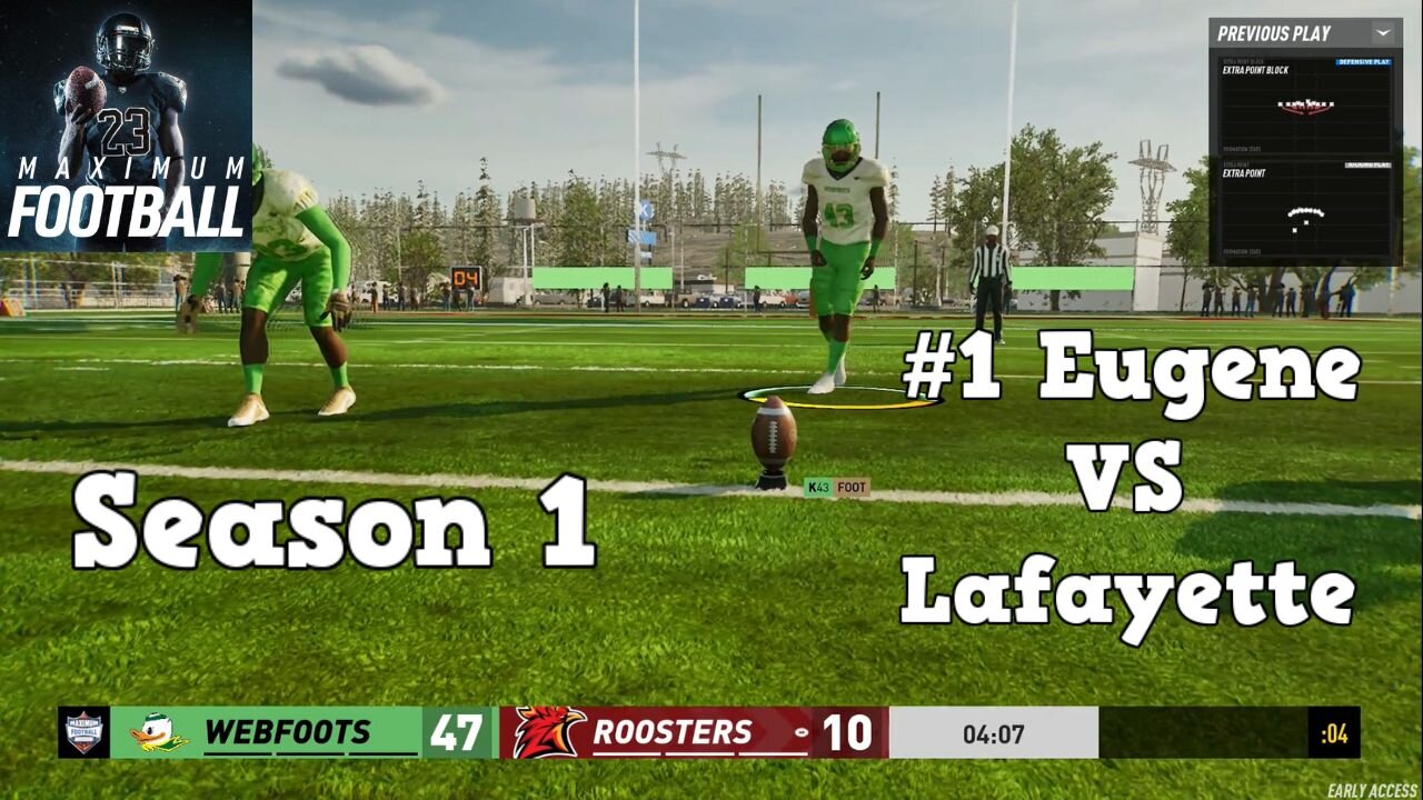 Maximum Football | Dynasty Mode Season 1 | Game 4: Eugene VS Lafayette