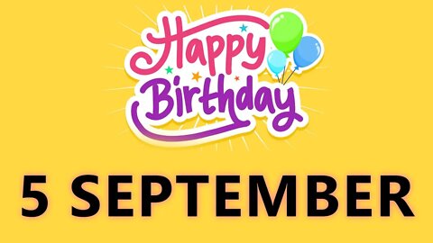 Happy Birthday to all who have Birthday on 5 September - Birthday Wish From Birthday Bash