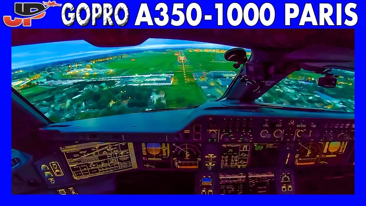 AIRBUS A350-1000 Awesome View Approach & Landing in Paris