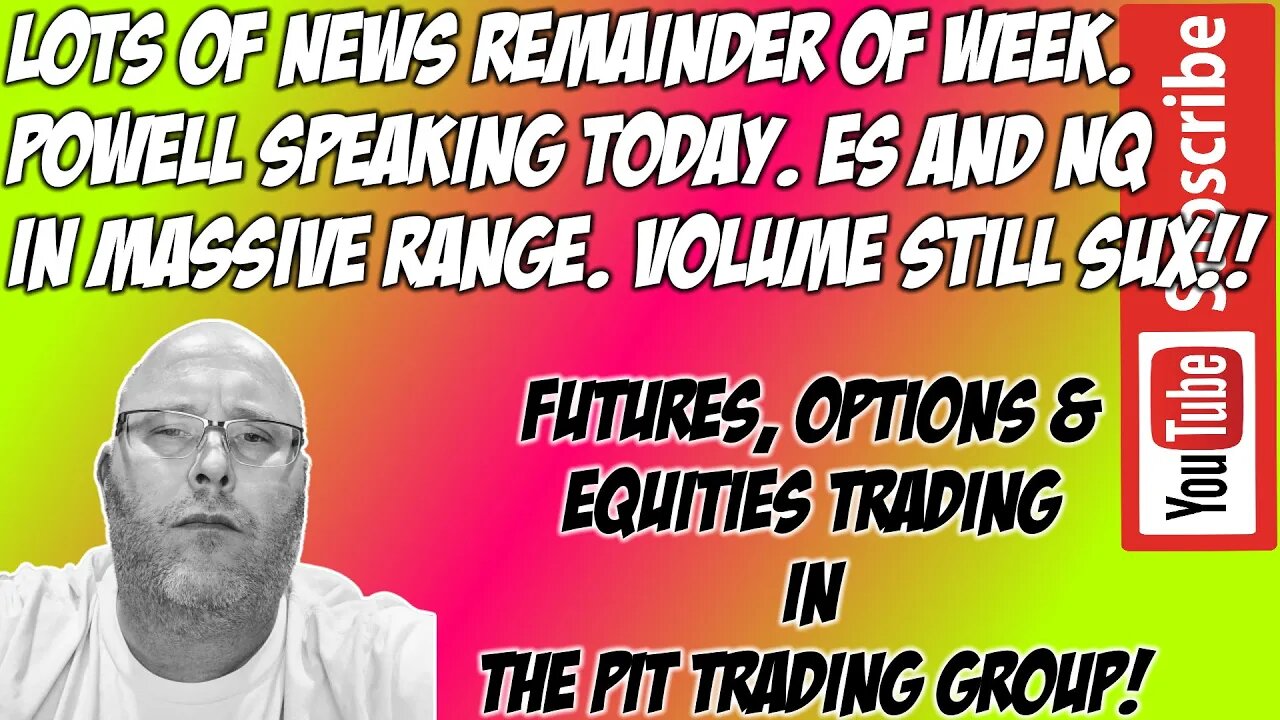 ES & NQ RTH Futures Live Stream - The Pit Futures Trading