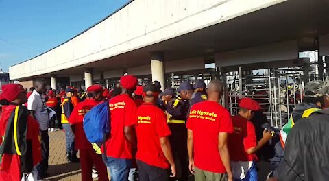Madikizela-Mandela casket arrives at Orlando Stadium (N3a)