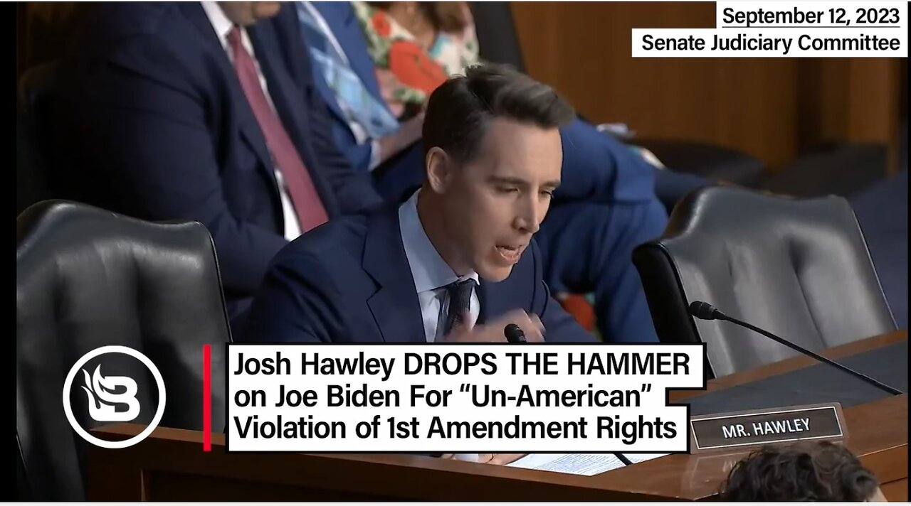 VIRAL: Hawley EVISERATES Biden for Violations of 1st Amendment Rights