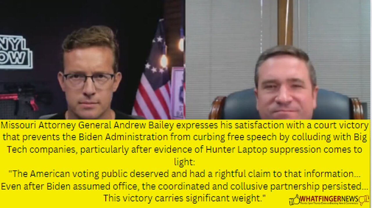 Missouri Attorney General Andrew Bailey expresses his satisfaction with a court victory