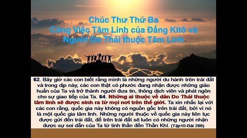 CHÚC THƯ THỨ BA. Ch.32 - Sự Nhập Thể, Thiên Nhiên và Nhiệm Vụ.