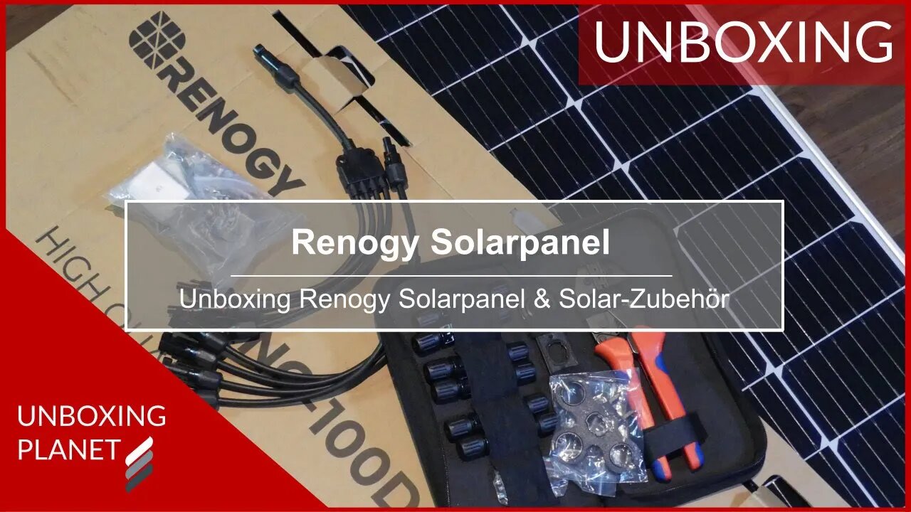 Renogy Solarpaneel und anderes Solar-Zubehör - Unboxing Planet