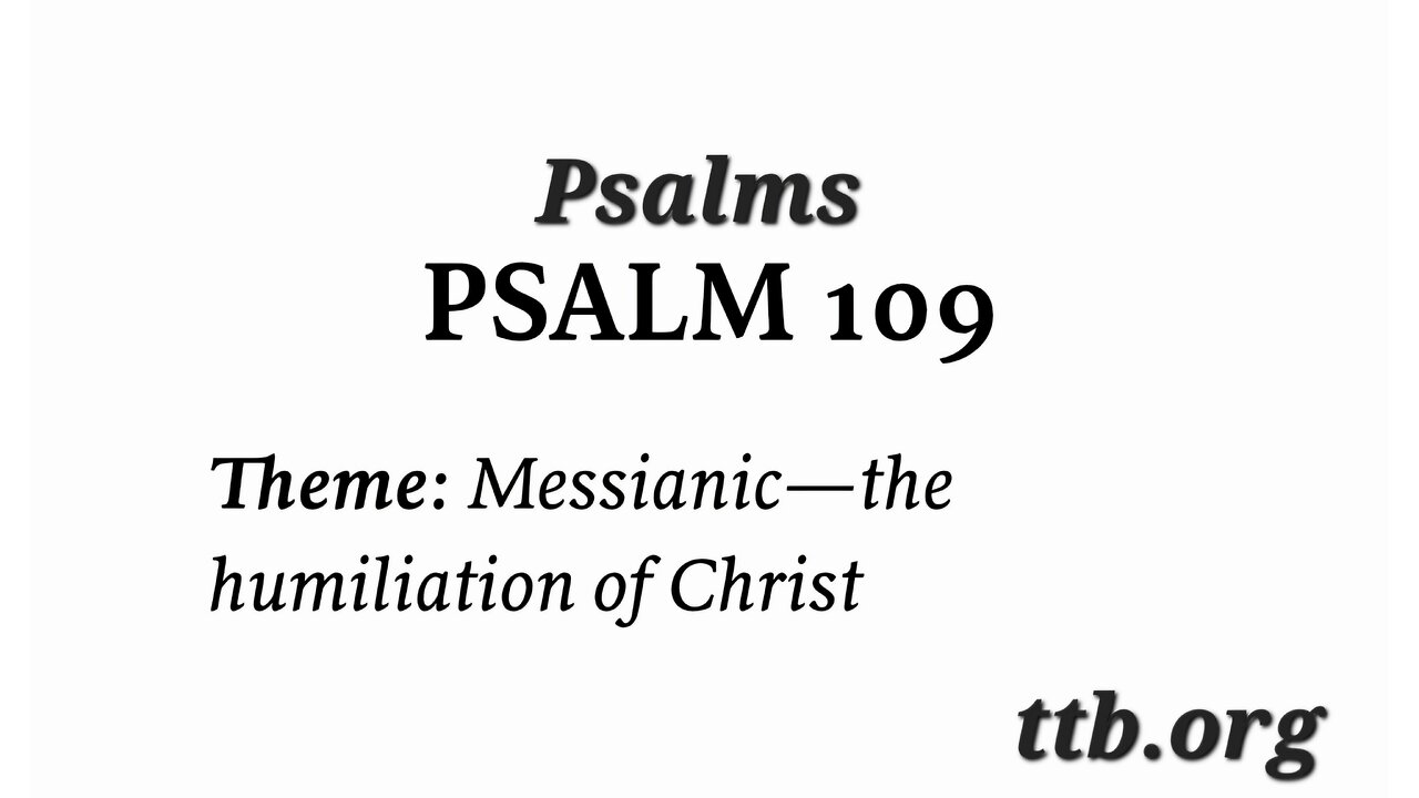 Psalm Chapter 109 (Bible Study)