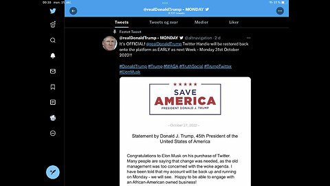 Et legg te på @realDonaldTrump på Twitter🥰