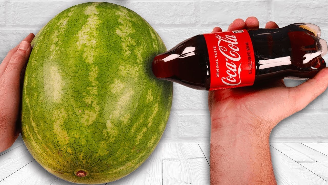 CRAZY Watermelon Coca Cola Tricks!