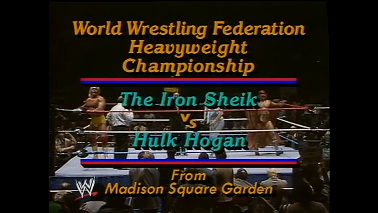 The Incredible Hulk Hogan vs The Iron Sheik for the WWF Championship