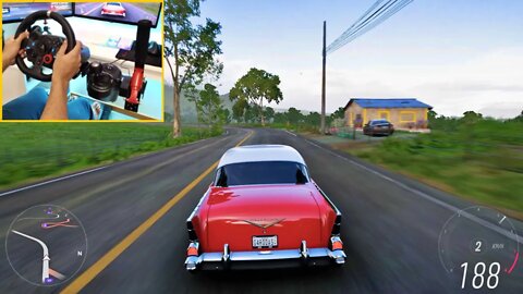 CHEVROLET BEL AIR FORZA HORIZON 5 GAMEPLAY Steering Wheel + Shifter G29